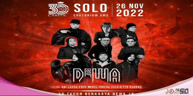 Tiket Konser Dewa 19 di Edutoriom UMS Solo Mulai Menipis