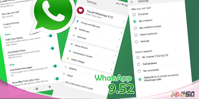 Menu baru pada aplikasi fouad whatsapp seri terbaru