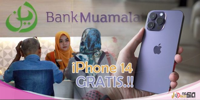 Tabungan Bank Muamalat berhadiah iPhone 14 Tanpa Diundi