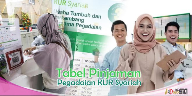 Tabel Pinjaman Pegadaian KUR Syariah berikut Syarat dan Cara Pengajuan