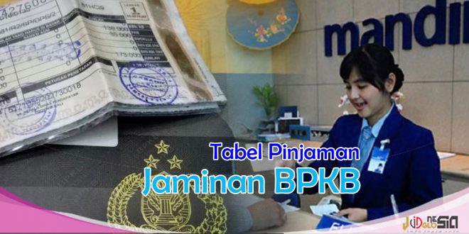 Tabel Pinjaman Bank Mandiri Jaminan BPKB Motor